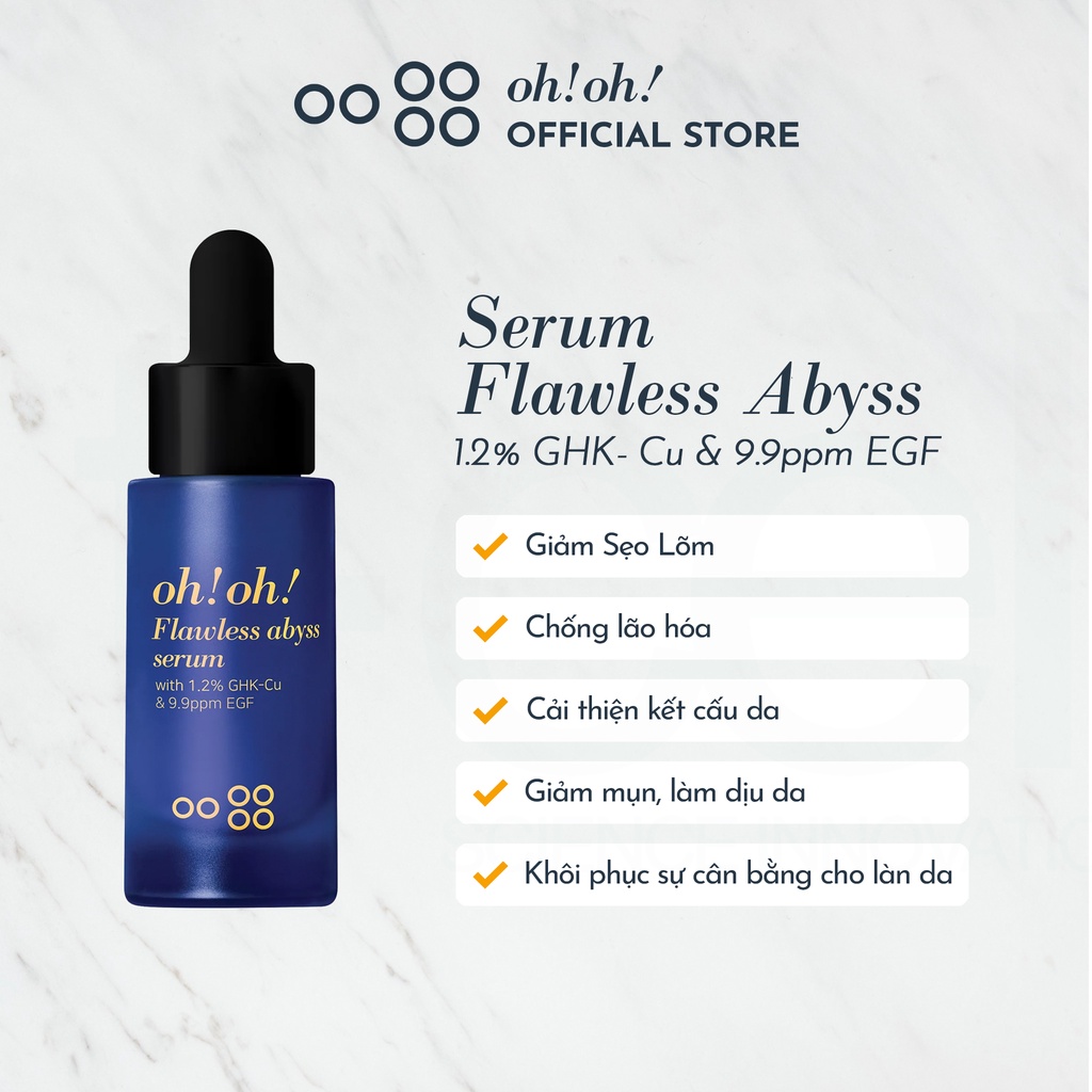 Tinh Chất Giảm Sẹo Lõm oh!oh! Flawless Abyss Serum