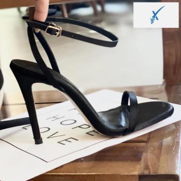 🖐️ Giày sandal cao gót 9p quai mảnh HADU G931 gót nhọn 9cm, chất liệu lụa Satin, da PU cao cấp 🖐️