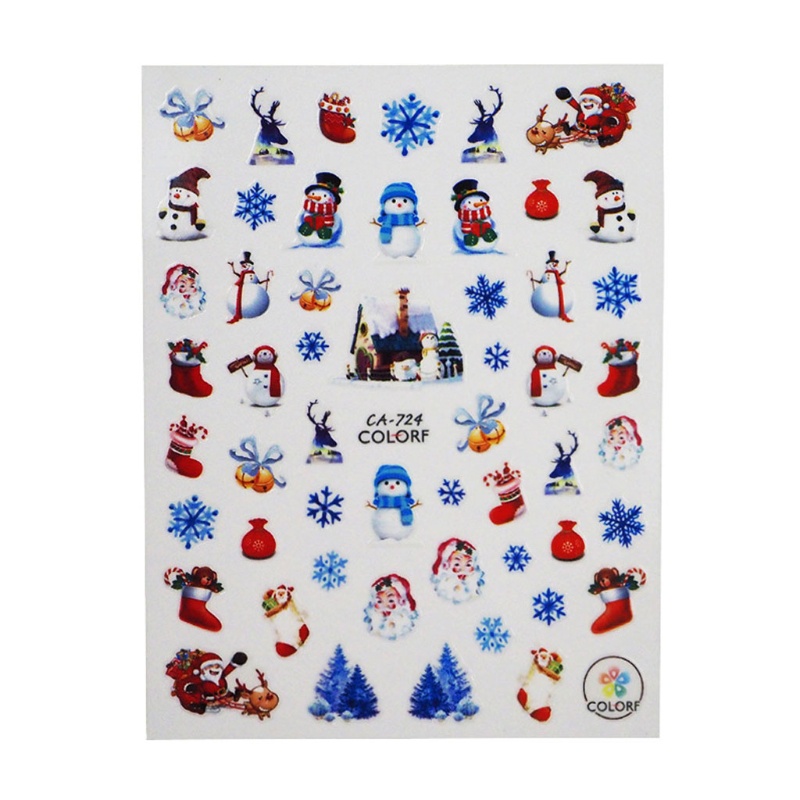 Đề Can Dán Móng Tay 3D Chủ Đề Giáng Sinh