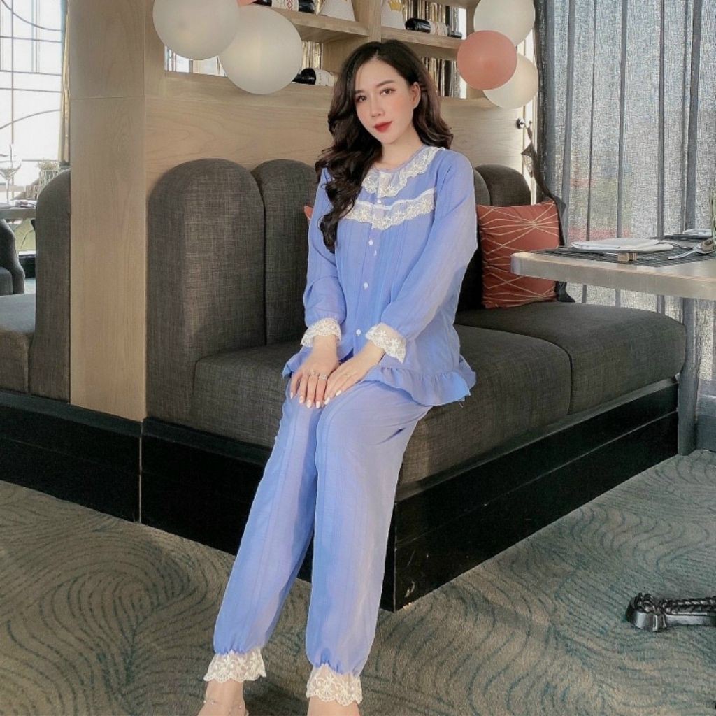 Bộ đồ bầu dài tay M191 chất đũi hàn freesize từ 45 đến 75kg