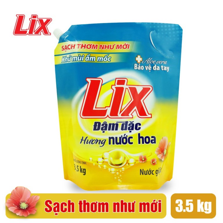 Nước giặt Lix Hương Nước Hoa túi tiết kiệm 3.5kg