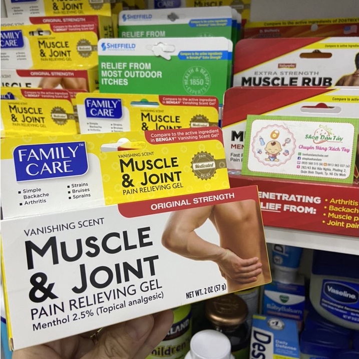 Kem giảm đau cơ và khớp Muscle &amp; Joint Family Care 57g