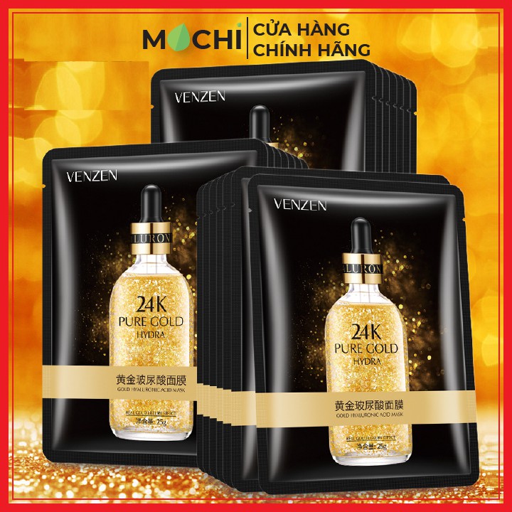 Mặt Nạ Vàng 24k Gold Venzen Trẻ Hóa Da, Giảm Nếp Nhăn, Trắng Da, Thải Độc Dưỡng Ẩm Nội Địa Trung Chính Hãng - MOCHI SHOP | BigBuy360 - bigbuy360.vn