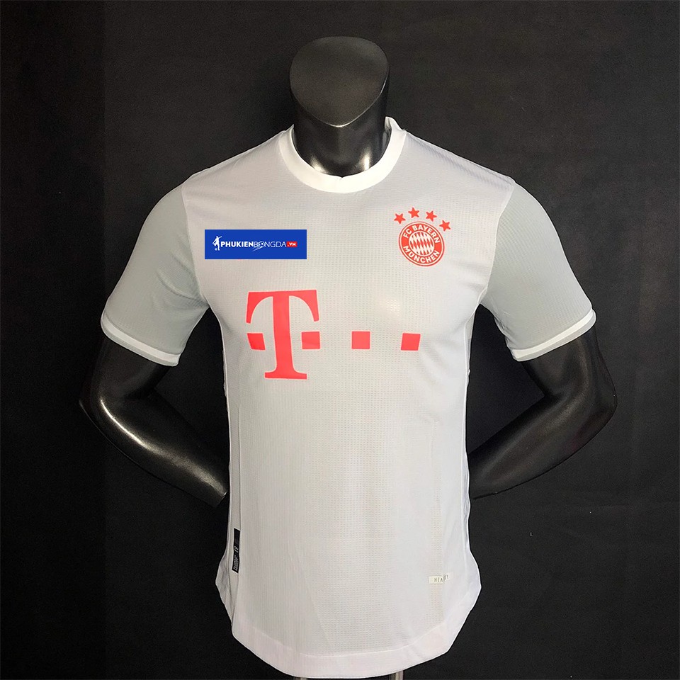 Áo Bayern Munich trắng xám sân khách 2020-2021, áo Bayern Munich sân khách 2021 trắng xám SF ❝Thái Lan❞