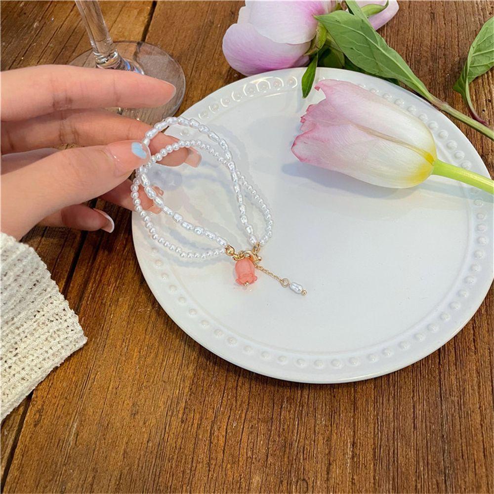 Vòng Đeo Tay Hai Lớp Họa Tiết Hoa Lãng Mạn Thời Trang Cho Nữ