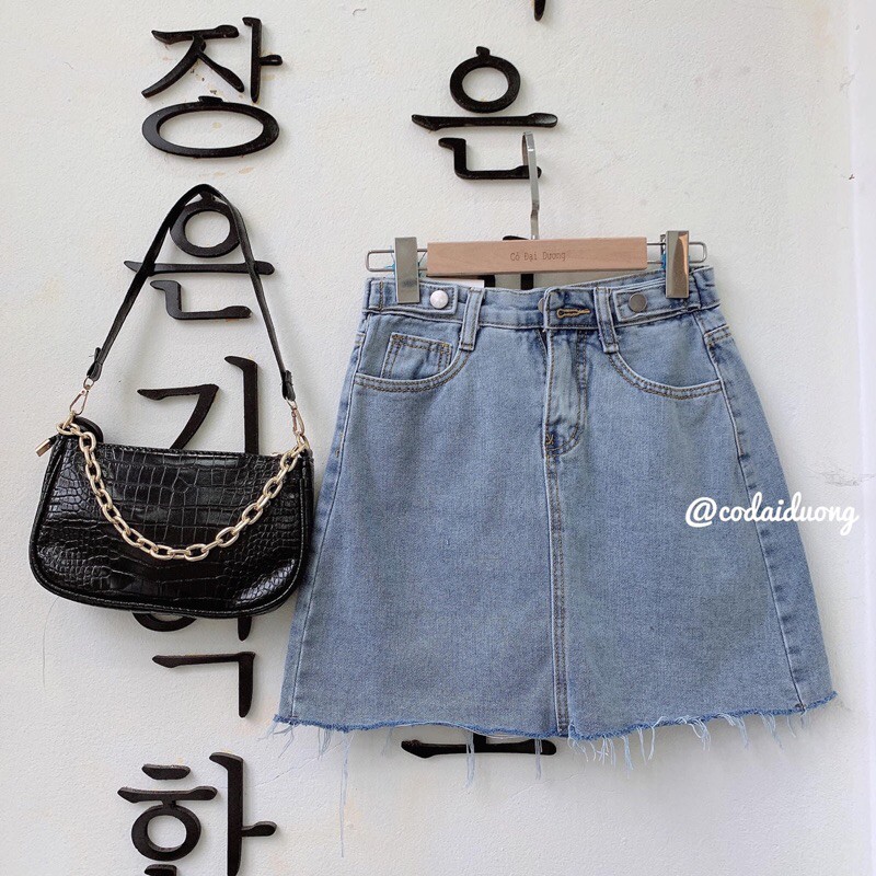 [ Mã FAXANH55 giảm 10K đơn 50K] chân váy bò