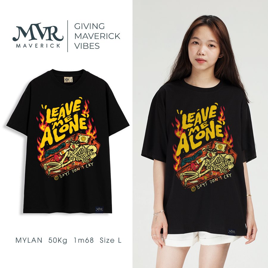 Áo thun nam phông nữ form rộng bộ xương cô đơn một mình MVR size rộng tee Mỹ BB4343