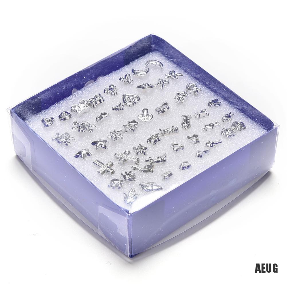 Bộ 24 đôi bông tai nhựa mạ bạc phong cách thời trang