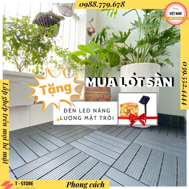 🏆 Vỉ Nhựa Lót Sàn Ban Công T-Plus+ - Tấm nhựa lót sàn ban công,Chống Trơn Nhà Tắm, Bể Bơi