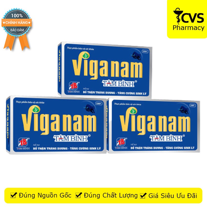 Viganam Tâm Bình 30v hỗ trợ đại bổ nguyên khí &amp; nâng cao sức khỏe - Cvspharmacy