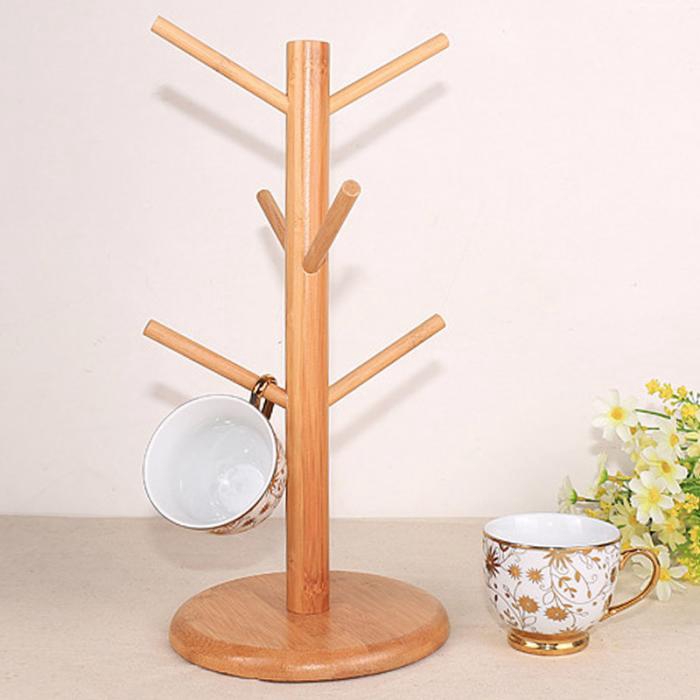 Giá gỗ treo cốc uống nước phơi khô ráo tiện lợi đơn giản