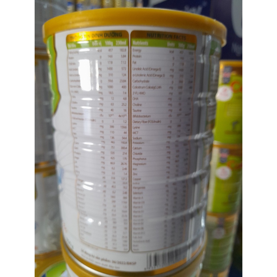 Lon Sữa 800g Colos Opti Vitadairy Dành Cho Bé Từ Sơ Sinh Giúp Phát Triển Não Bộ, Chiều Cao