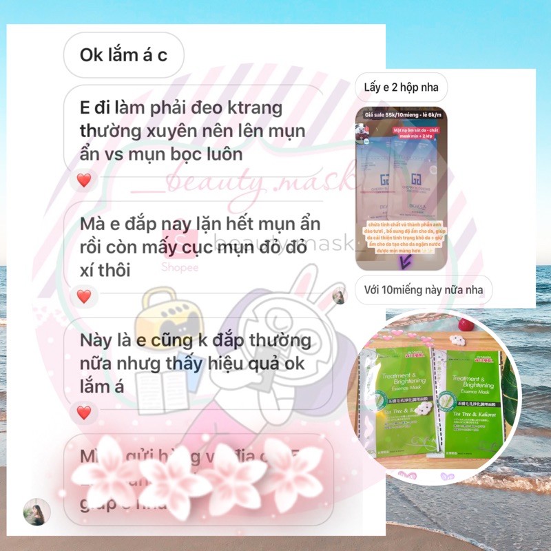 🍒 Lẻ 1 miếng mặt nạ dưỡng da giảm mụn dưỡng sáng Drmorita - Đài Loan 🍒