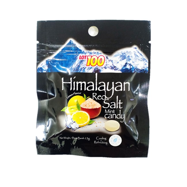 1 hộp 12 gói kẹo bạc hà muối đỏ HIMALAYA Lot 100