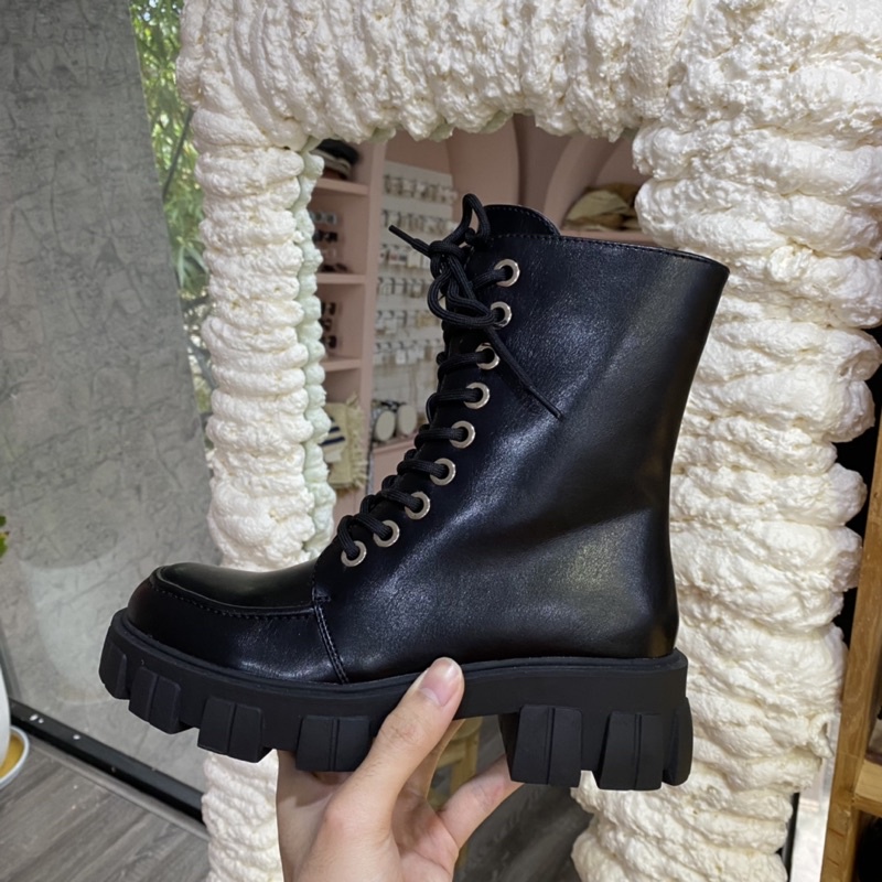 [JOIEHOME] Martin Boots cổ cao kéo khoá bên cá tính