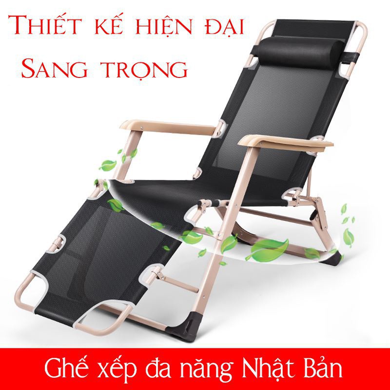 [Tặng bình giữ nhiệt] Ghế gấp văn phòng nghỉ trưa ngả 180 độ l Ghế xếp văn phòng khung sơn tĩnh điện, vải bố cao cấp