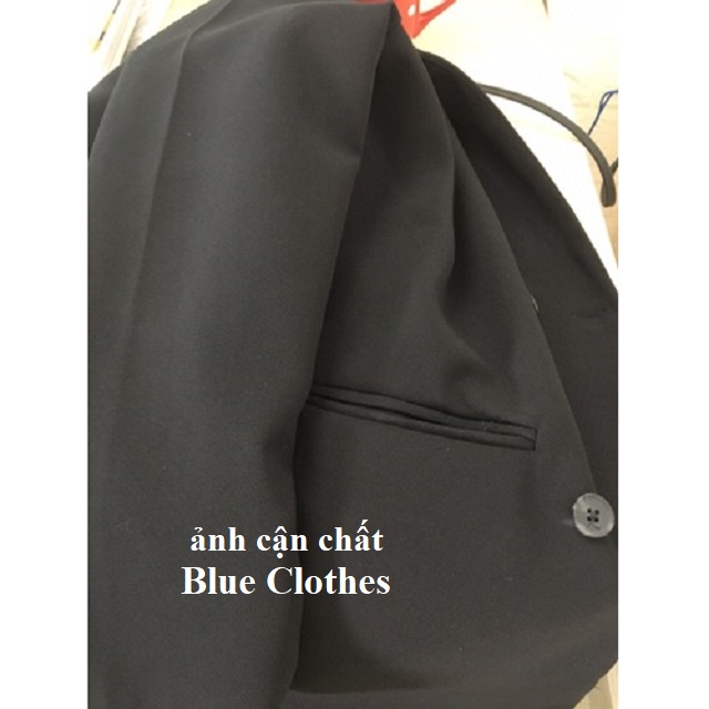 Áo Blazer 2 lớp 4 cúc màu đen, Áo vest nữ khoác ngoài - Blue Clothes
