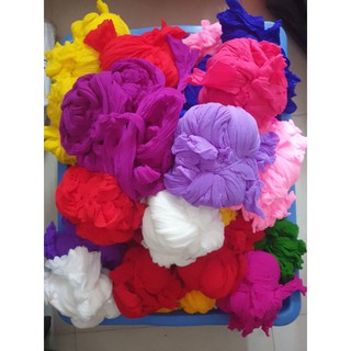 Vải voan làm hoa vải màu trơn vải voan nhiều màu(1 sợi)