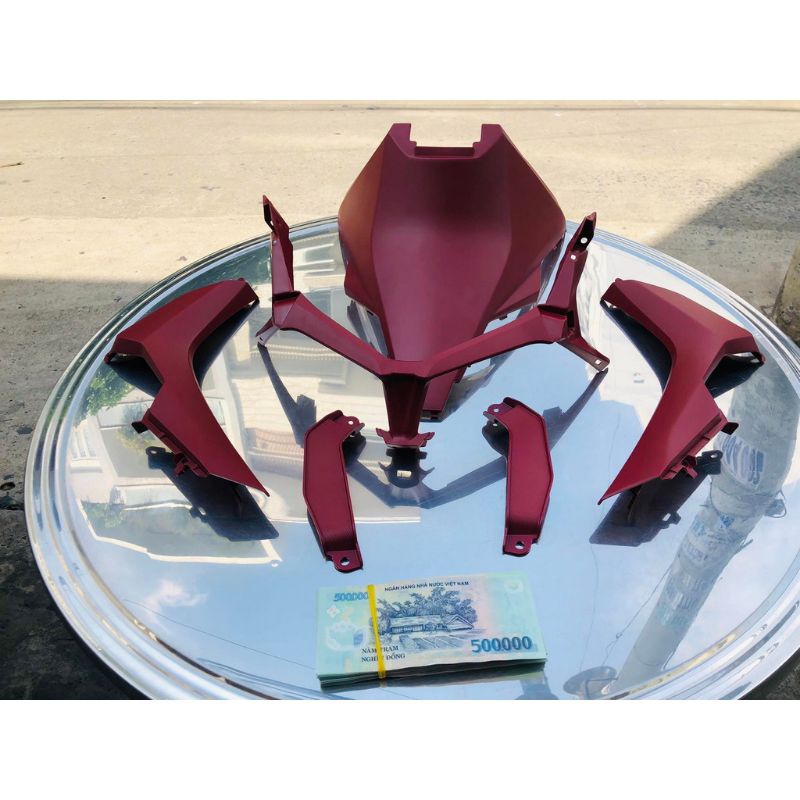 Set 6 món Nhựa Nhám Zin Đỏ Mận Vario/Click  chính hãng Honda Thái Lan
