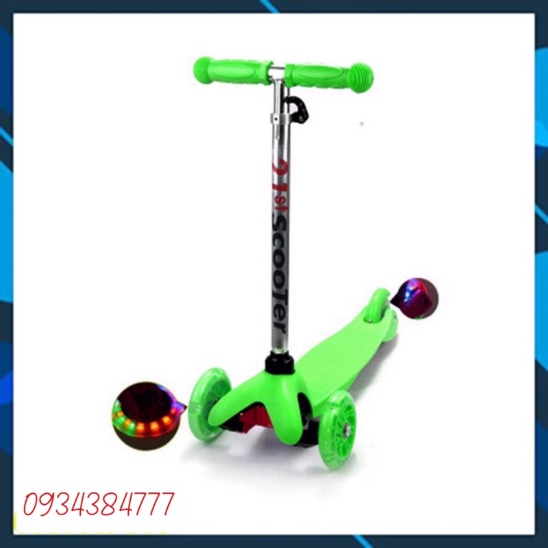 Xe trượt scooter 3 bánh có bánh xe phát sáng cho bé từ 3-8 tuổi