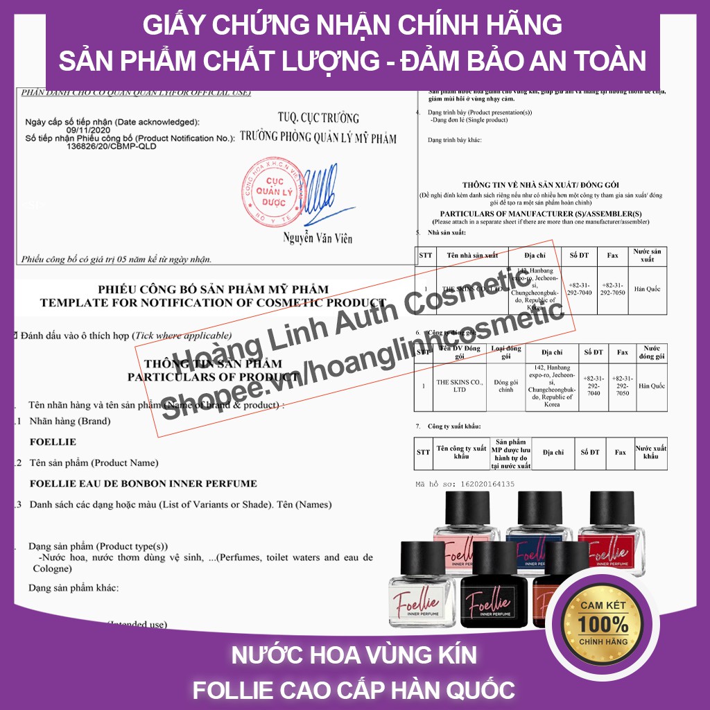 Nước hoa vùng kín hương thơm cực kỳ lãng mạn và gợi cảm Foellie Eau De Innerb Perfume 5ml - Ciel (chai màu bạc) | Thế Giới Skin Care