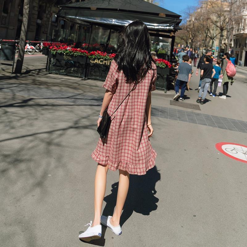 Đầm Sơ Mi Sọc Ca Rô Dáng Chữ A Plus Size Thời Trang Sành Điệu