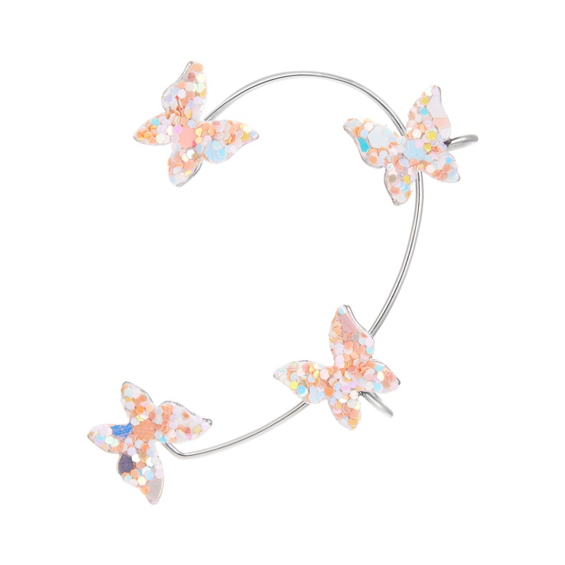 Bông Tai Dạng Kẹp Hình Bướm Không Cần Xỏ Lỗ Tai Dễ Phối Đồ