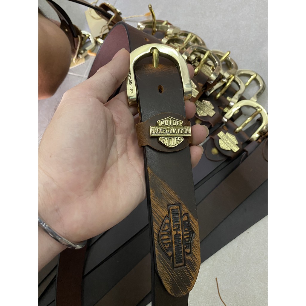🔥 ĐỐT KHÔNG CHÁY 🔥 Thắt Lưng Nam Da Bò Sáp Nguyên Tấm - Khóa Đồng Nguyên Khối Bảo Hành 12 Tháng