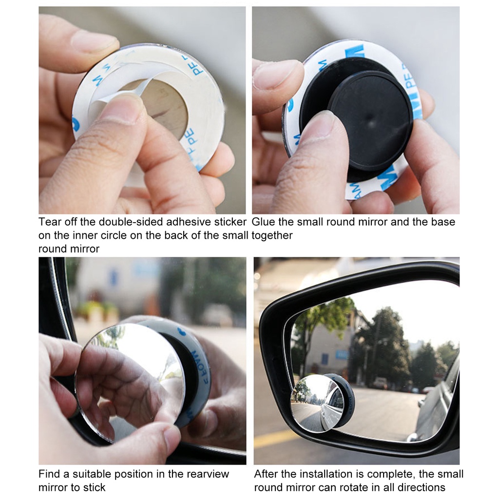 Pu Set 2 Gương Chiếu Hậu Xoay 360 Độ Cho Xe Hơi