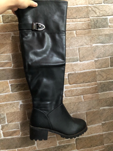 Bôt da đùi gót nhọn lót lông bên trong sale lẻ size | BigBuy360 - bigbuy360.vn