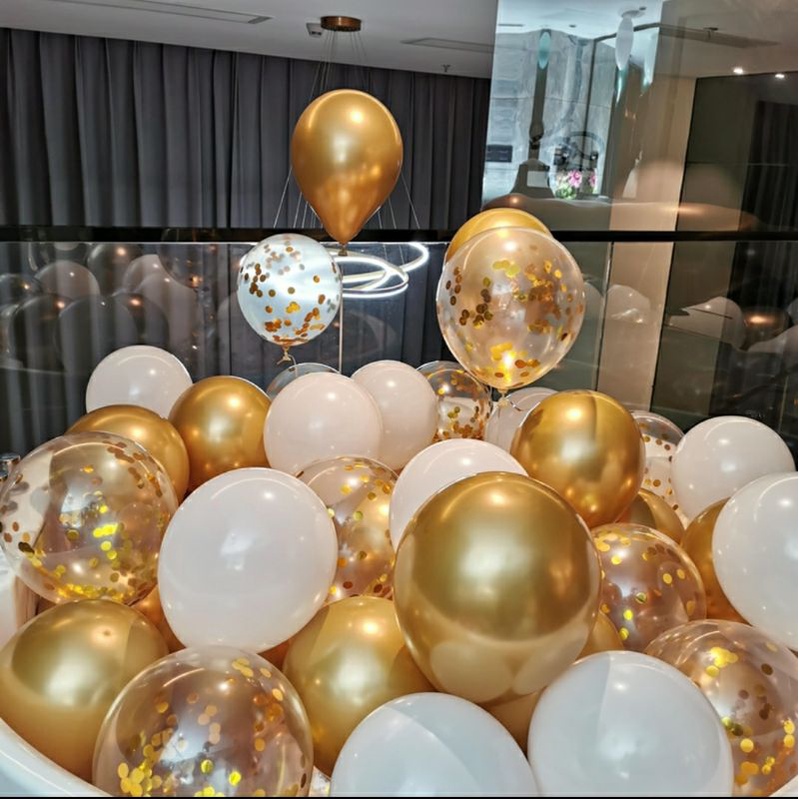 Set bong bóng sinh nhật 30 cái bóng bay trang trí sinh nhật trang trí đám cưới tiệc tùng sẵn bộ và phụ kiện trang trí