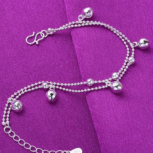 Lắc Chân Nữ Bạc 925 Thiết Kế Vòng Chuông Siêu Dễ Thương Phong Cách Hàn Quốc UMI JL043