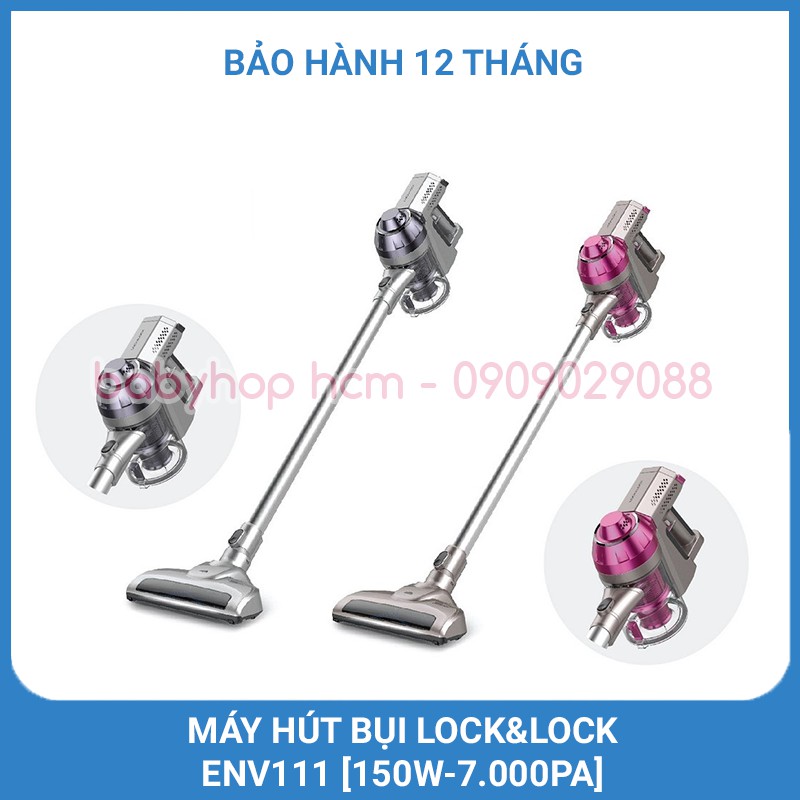 [BH 12 Tháng] Máy Hút Bụi Không Dây Cầm Tay Cordless Vacuum Cleaner Lock&amp;Lock ENV111 [150W-7000PA]