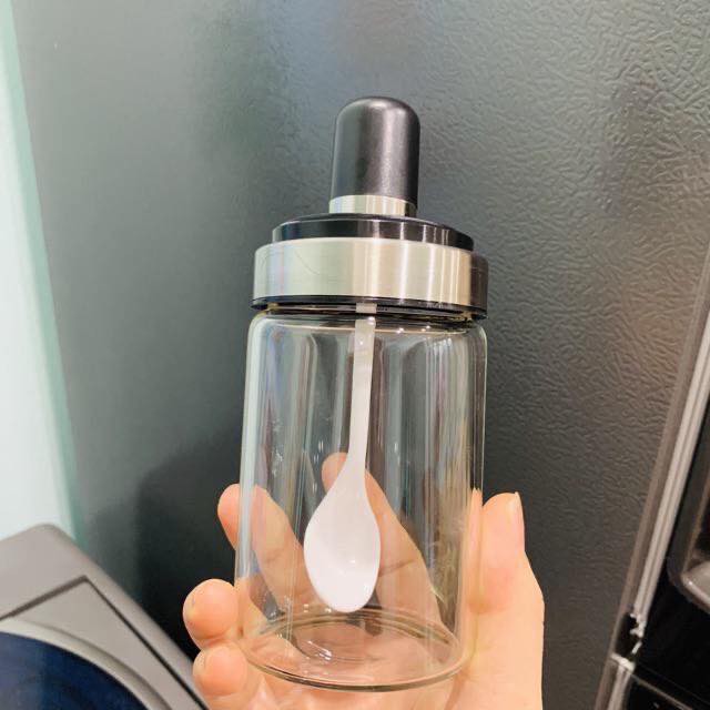 [Chính hãng] Combo 4 Hũ gia vị thủy tinh JIMMEAL 250ml (Kèm thìa múc)