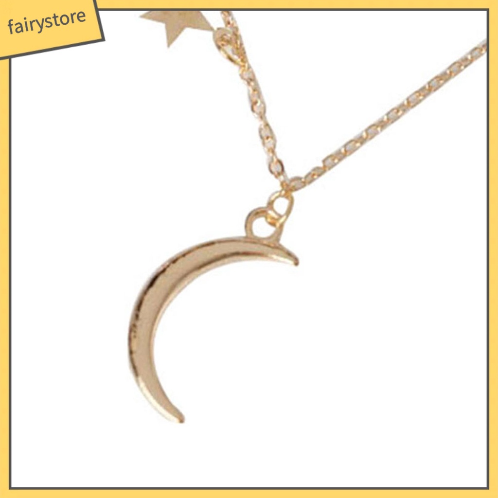 Dây chuyền nữ mặt trăng sao xinh xắn