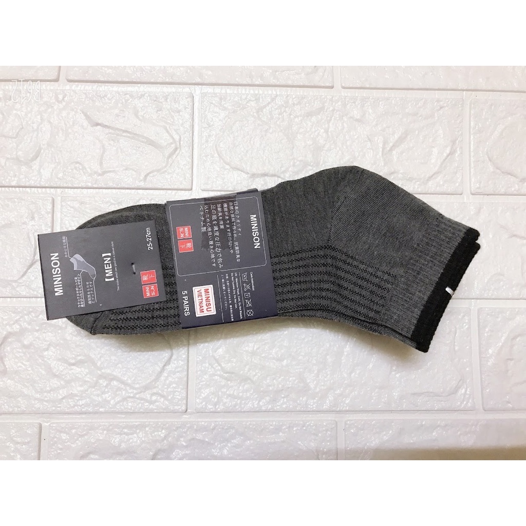1 Đôi Tất Nam Miniso Cổ cao Hàng Xuất Khẩu Loại 1