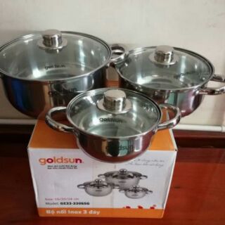 bộ 3 nồi 3 kích thước