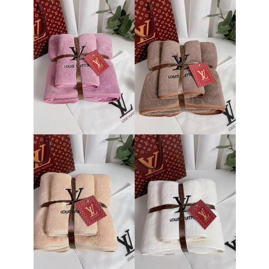 Bộ khăn tắm thương hiệu cao cấp nhập khẩu, Khăn mặt dày dặn KD BEDDING chính hãng tặng kèm túi