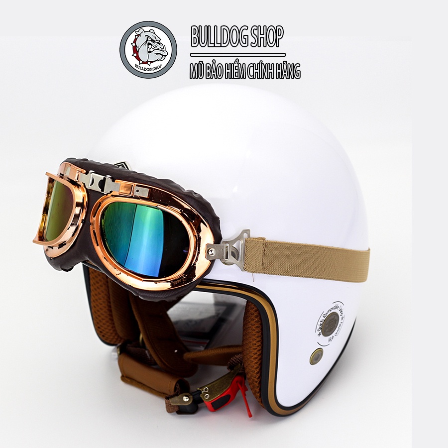 Mũ bảo hiểm 3/4 Napoli Sh Ruby New Kính Phi Công - Bulldogshop
