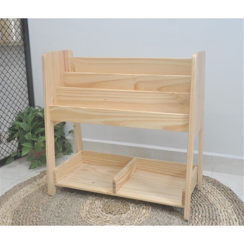 Kệ giá sách đa năng cho bé, kệ để đồ chơi sách vở montessori gỗ thông tự nhiên sx noithatmodule