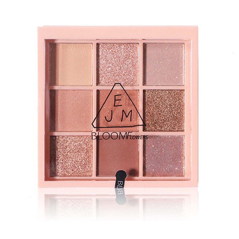 Bảng Phấn Mắt Jiugongge 9 Màu Sắc Lấp Lánh Dành Cho Học Sinh