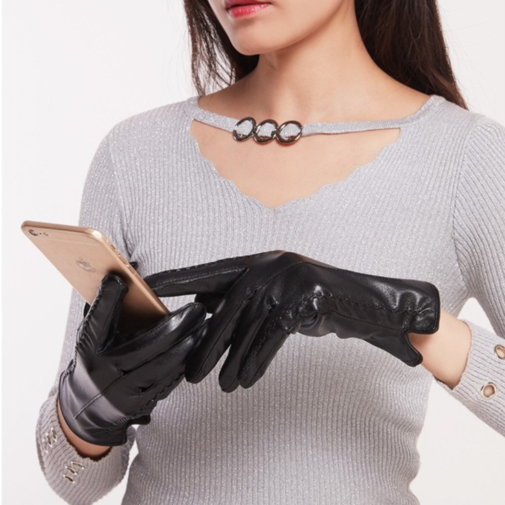 Găng tay mùa đông cho nữ lót nỉ bên trong chống lạnh giữ ấm siêu tốt