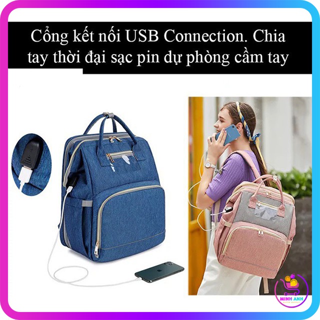 [PHIÊN BẢN LUXURY]BALO NÔI BỈM SỮA DI ĐỘNG THẦN THÁNH +COMBO QT NGẬP TRÀN