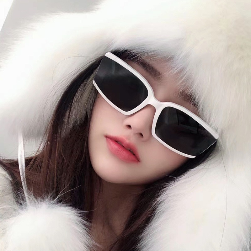 Kính Mát Gọng Chữ Nhật Phong Cách Retro Cho Nữ