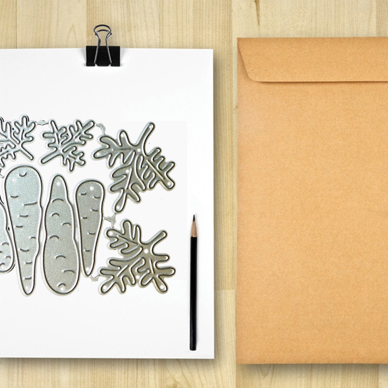 Khuôn Cắt Giấy Kim Loại Hình Củ Cà Rốt Dễ Thương