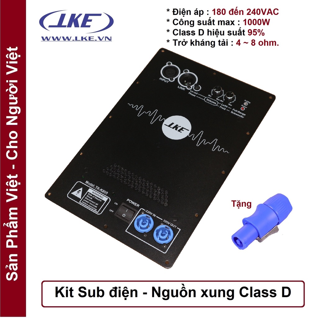 Kit sub điện class D nguồn xung TK-S800 LKE