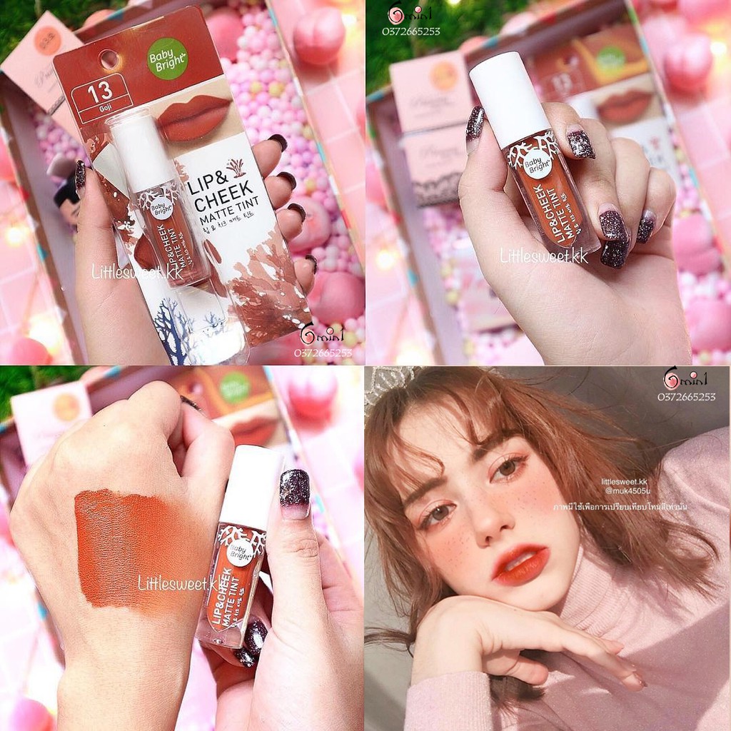 [FULL 30 MÀU] Son Kem Lì BÁN CHẠY NHẤT Thái Lan Baby Bright Lip and Cheek Matte Tint Karmart