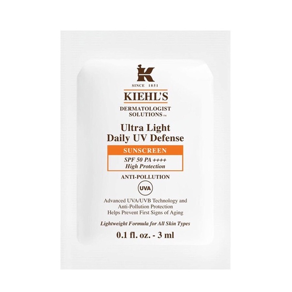 Kem chống nắng Kiehl’s Ultra Light Daily UV Defense SPS 50 PA++++ 3ml | Vinie.minisize [Sample-Có sẵn] | BigBuy360 - bigbuy360.vn