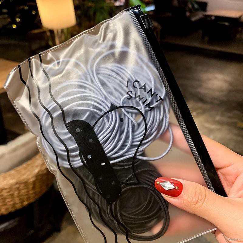 Chun Buộc Tóc Túi Zip Sang Chảnh cute nhiều màu sét 100 cái