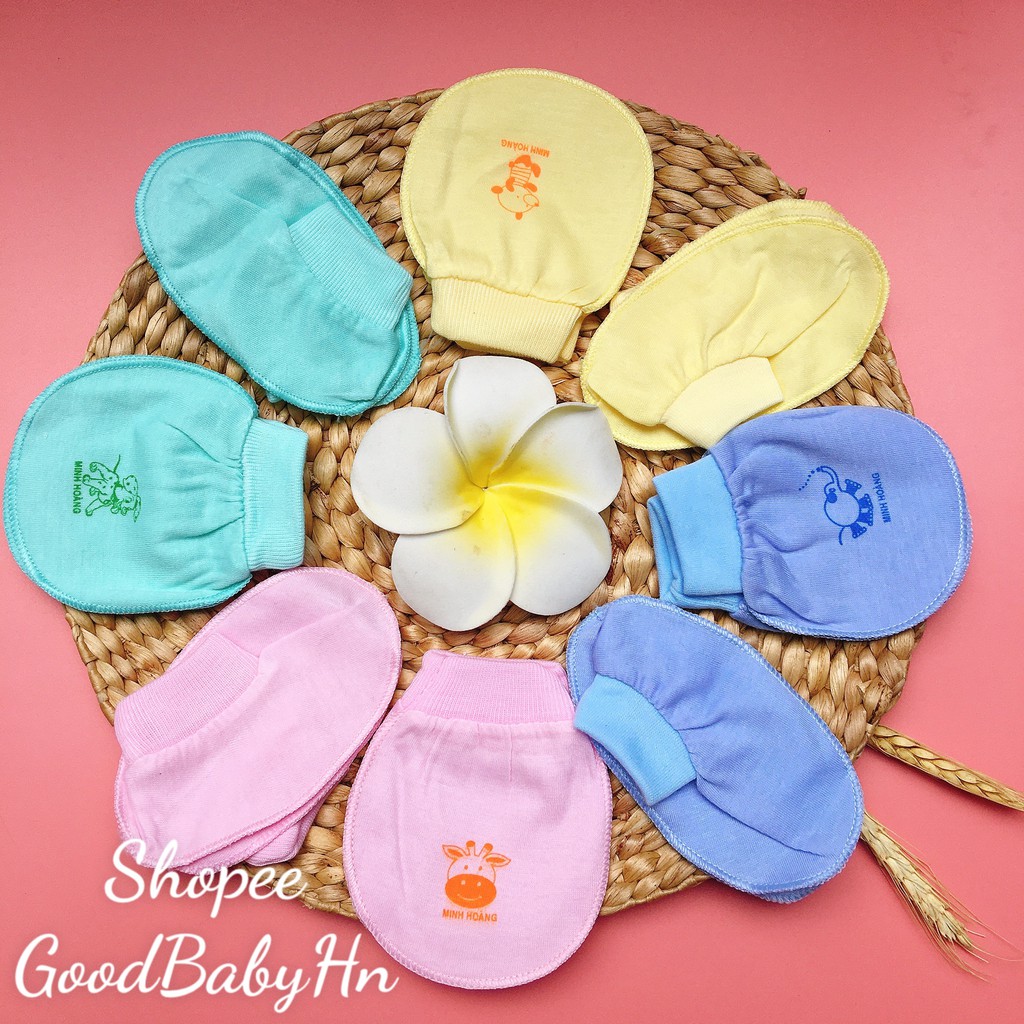 Set bao tay chân cho bé Sơ Sinh loại bo gấu (1 set gồm 1 đôi bao tay + 1 đôi bao chân) - 𝐊𝟐𝟓